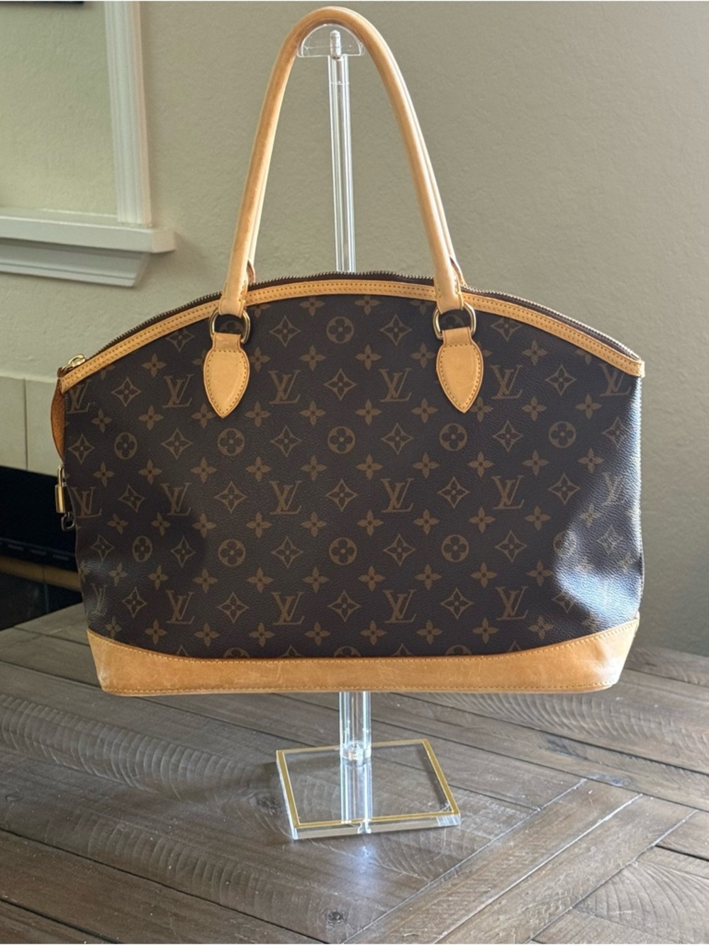 Louis Vuitton LV Lockit Horizontal Brown Monogram Shoulder BAG EUC